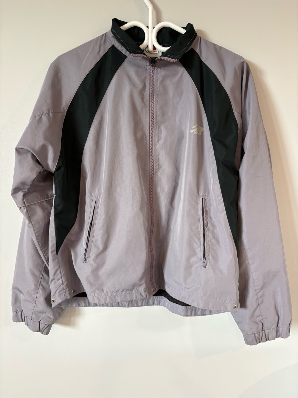 Vintage Retro New Balance Lavender Gray and Black Athletic Windbreaker
